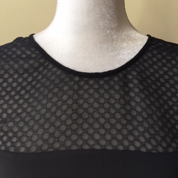 Cooper & Ella Black Crepe Draped Back Crepe Top - Picture 4 of 8